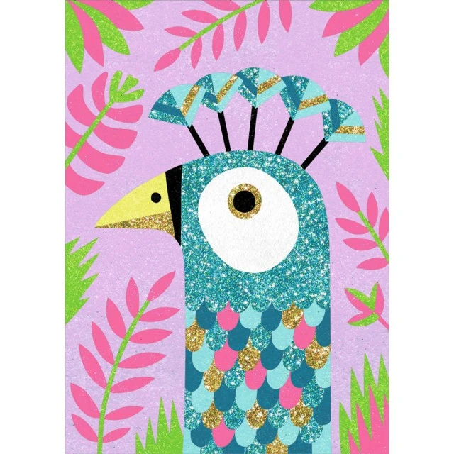 Glitter Birds Brocade Coloring Set for Kids
