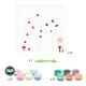 Set for painting with sand phosphorescent garden elements