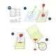 Set for painting with sand phosphorescent garden elements