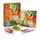 Canvas with colored pebbles fox
