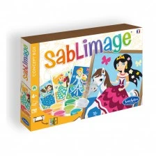 Color with colored sand princesses