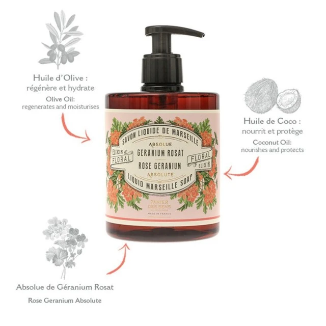 Liquid soap pink geranium 0.500ml