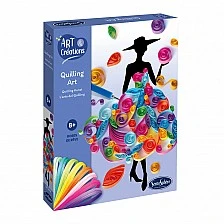 Make dresses from paper quilling strips