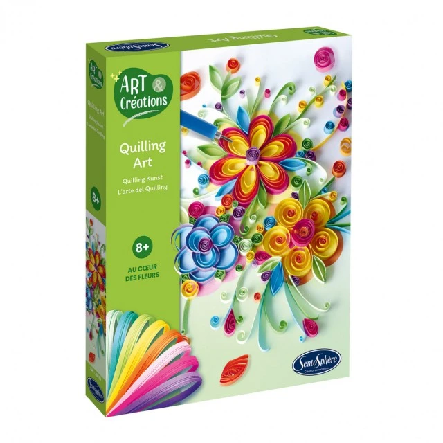 Make flowers from paper quilling strips