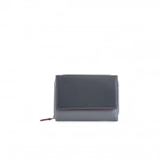 Wallet with passport pocket Storm color
