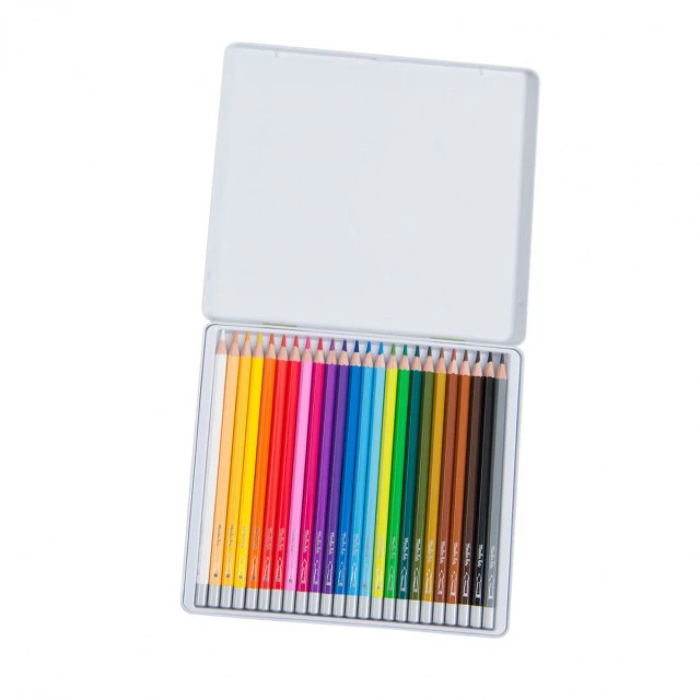 Set of watercolor pencils for coloring 24 colors