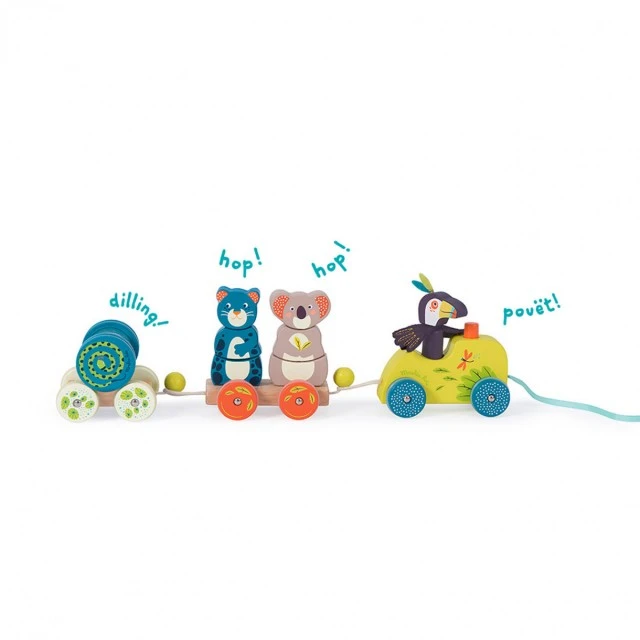 Toy for pulling a train