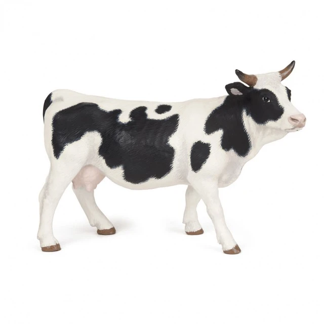Black and white cow figurine