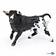 Black and white Spanish bull figurine