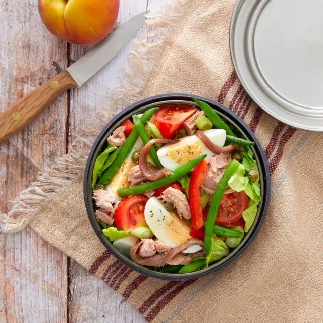 Glass lunch box 0.750l Color gray