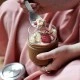 Glass lunch box 0.450l Almond color