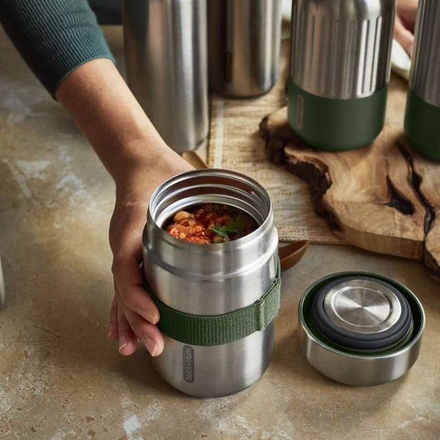 Double-walled food container 0.400l Olive color