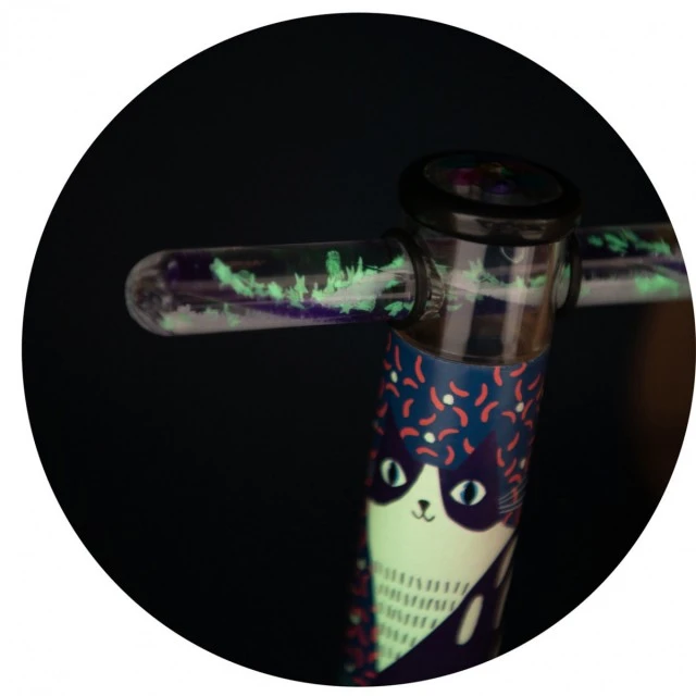 Glow in the dark kaleidoscope cat