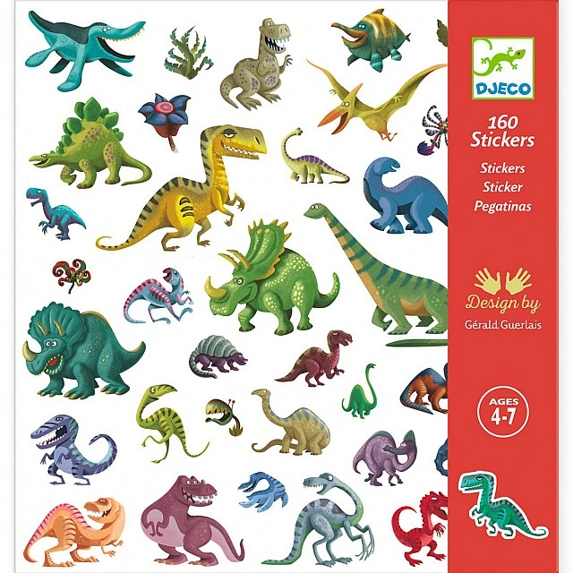 Childrens dinosaur stickers 160pcs.