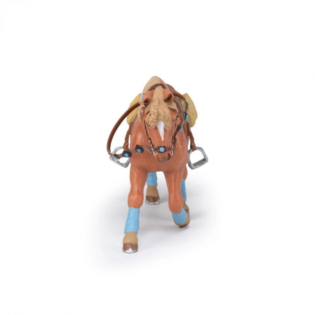 Riding horse figurine in blue