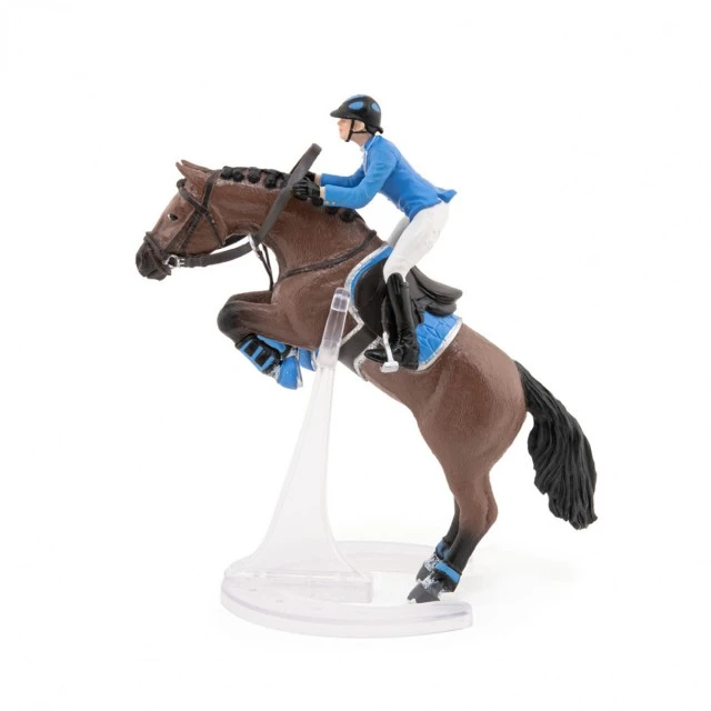 Figure of a prancing horse with female rider