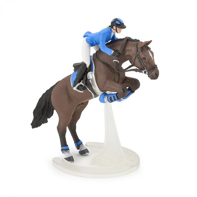 Figure of a prancing horse with female rider