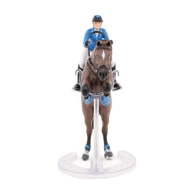 Figure of a prancing horse with female rider