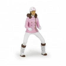 Winter rider figure in pink
