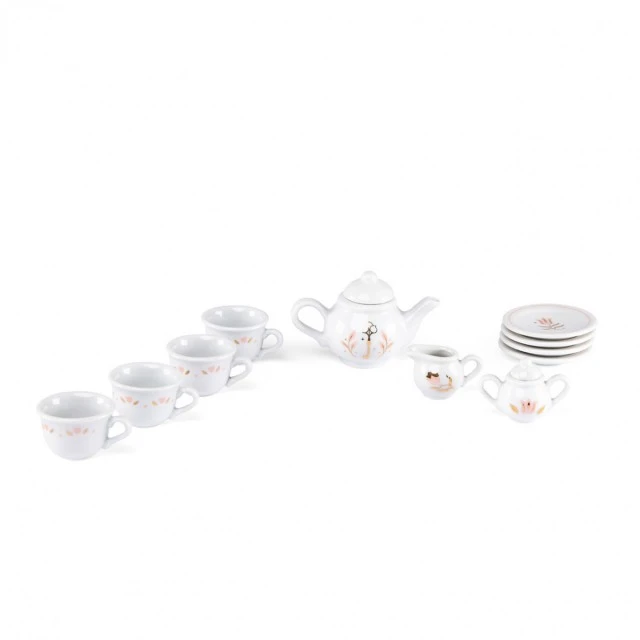 Porcelain tea set 11 pieces in a briefcase
