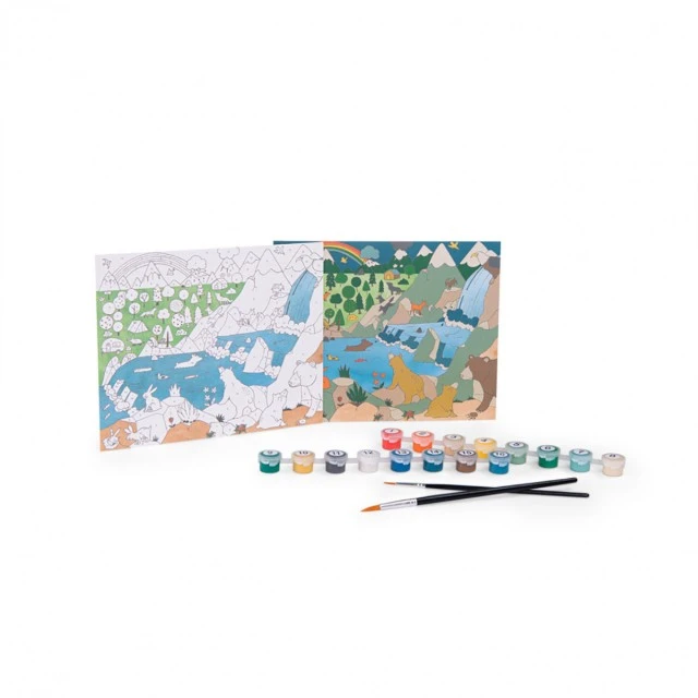 Coloring set of 3 pcs. pictures by numbers the researcher