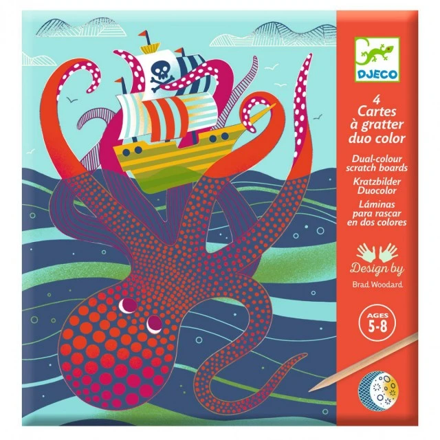 Sea creatures scratch cards