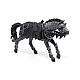 Ghost horse figure in black