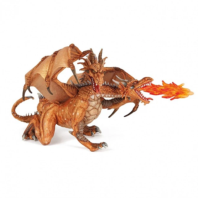 Two-headed dragon gold figurine