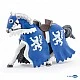 Figurine the knight's horse with a spear blue