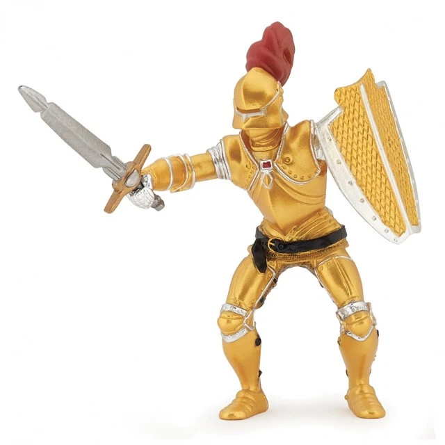 Knight figure in golden armor