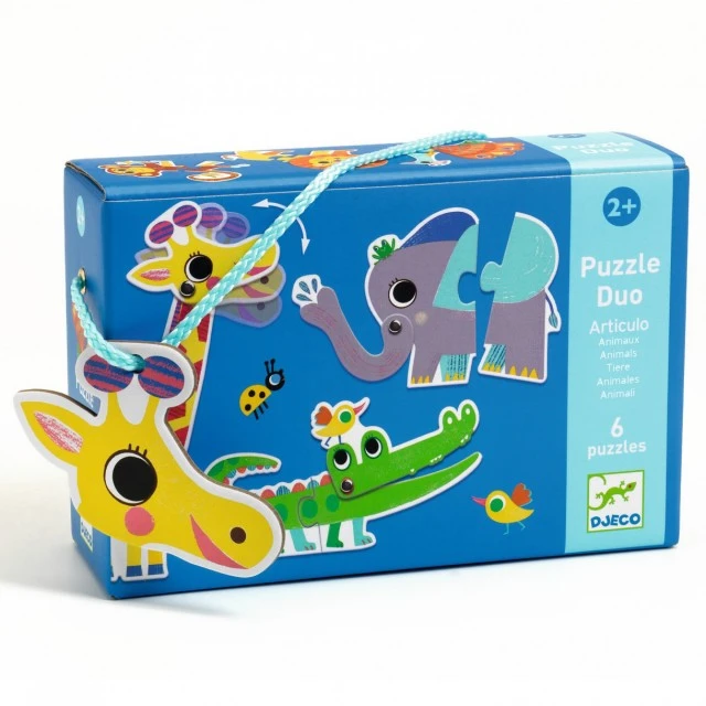 Puzzle duo trio moving animals