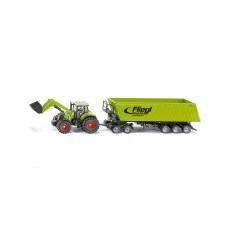 Claas axion 850 tractor with front loader and trailer