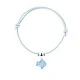Silver fish cord bracelet