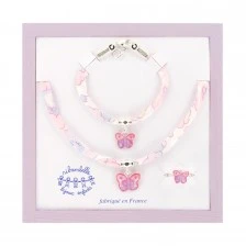 Комплект гривна, колие и пръстен пеперуда