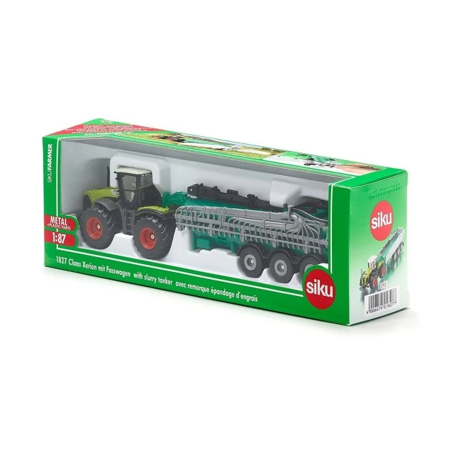 Toy tractor with vacuum tank