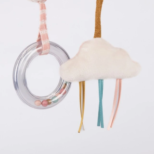 Soft toy activity spiral for stroller