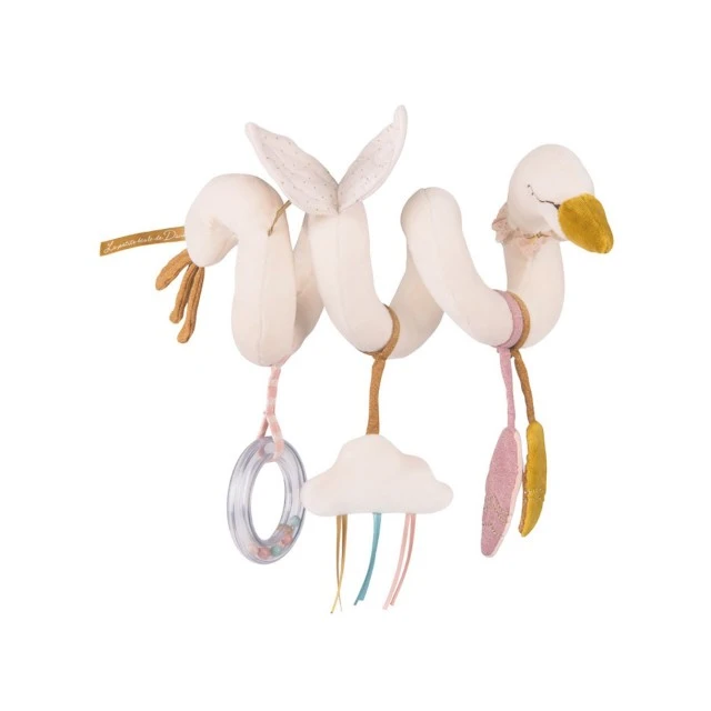 Soft toy activity spiral for stroller