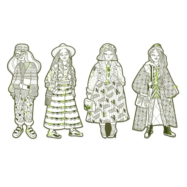 Bowie and Friends Coloring Paper Dolls