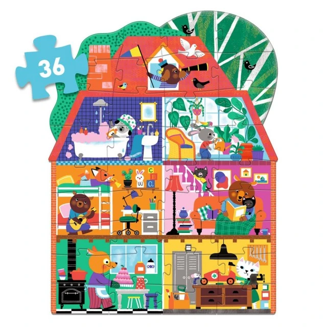 Puzzle giant house of the little ones