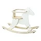 Wooden horse with a fence