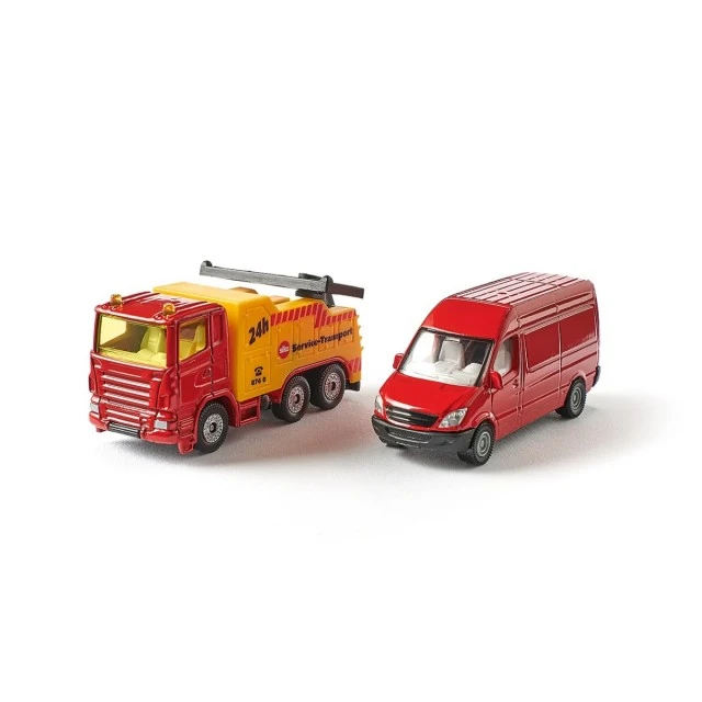 Roadside assistance truck and siku bus