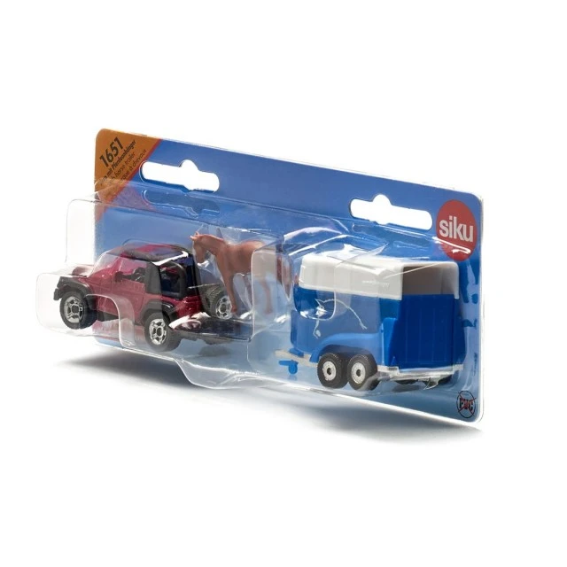 Toy jeep with horse trailer