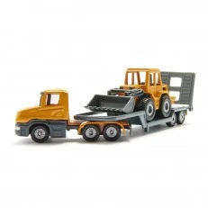 Platform truck and excavator