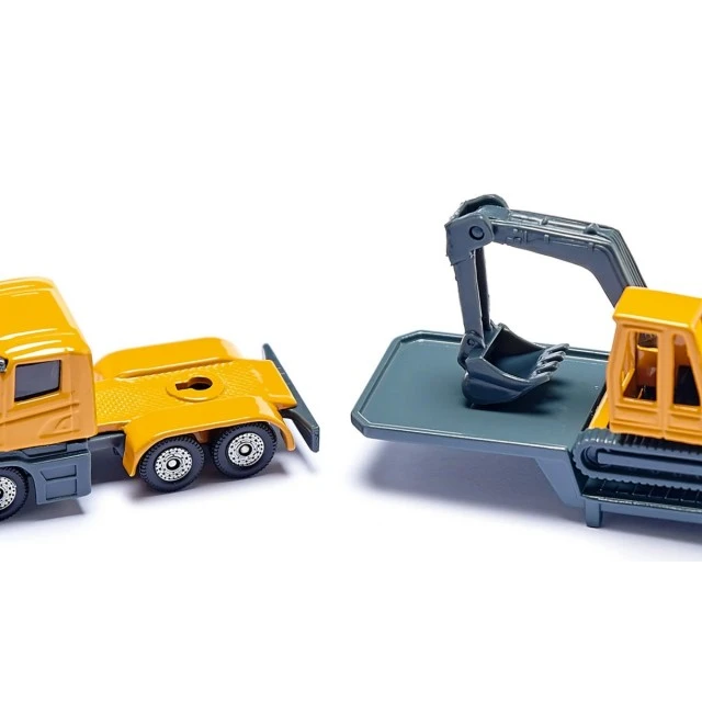 Platform truck and excavator