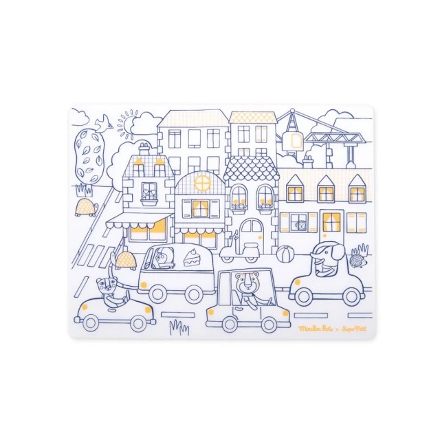 Silicone coloring set with 5 les popipop markers