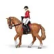Figure of a horse with a rider in motion