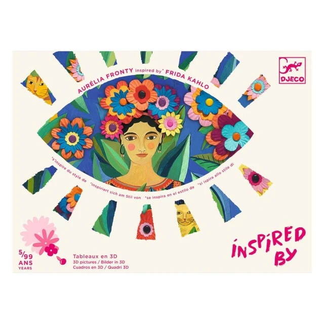 Декорирай картини с 3D хартиени цветя Cayoacan Frida Kahlo