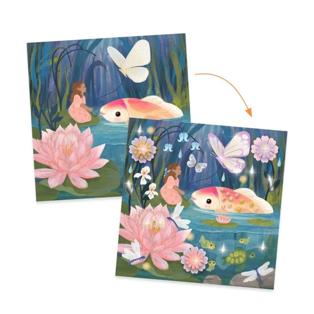 Paintings for decorating with decals and 3D flowers Palechka