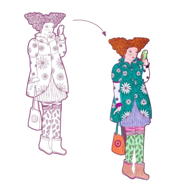 Rosemary and Friends Coloring Paper Dolls