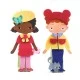 Collages dressed the doll in felt clothes